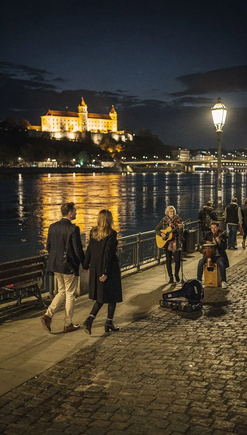 Cultural festival in a Slovak border town featuring traditional costumes and local crafts.