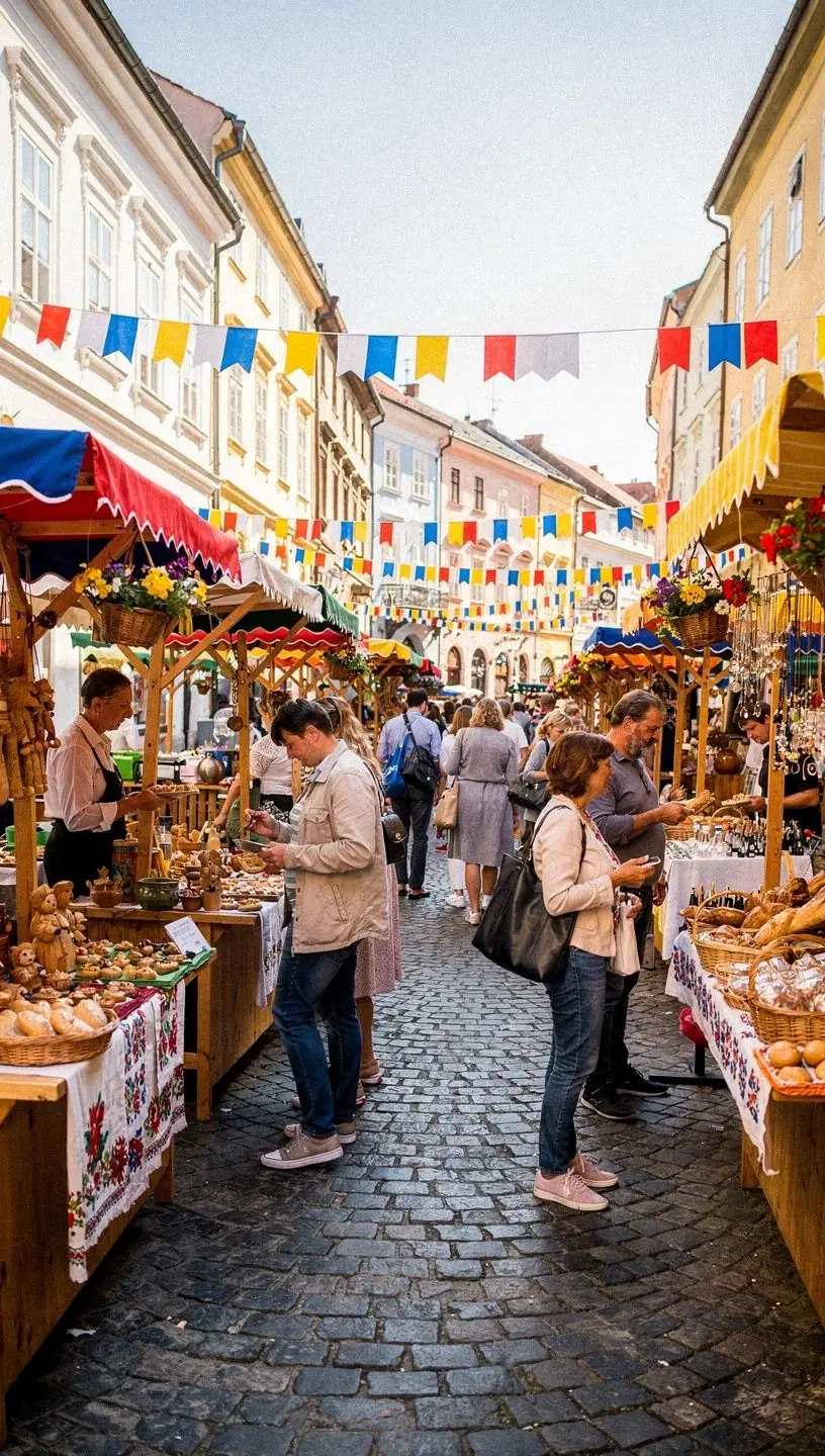 Cyclists riding along a scenic trail that connects different border areas of Slovakia, promoting eco-friendly travel.